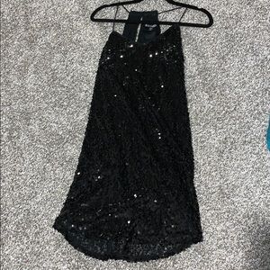 Express Mini Black Sequins Dress